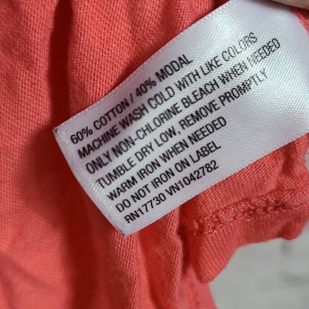 Liz Lange Maternity Orange Tee XS Side Ruched Short Sleeve Maternity T-Shirt - Picture 6 of 7